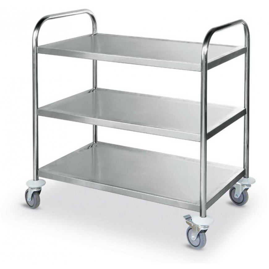 Hendi Waiter trolley, 3 shelves, stainless
