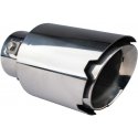 Exhaust muffler tip, stainless steel, chrome, amio-04064
