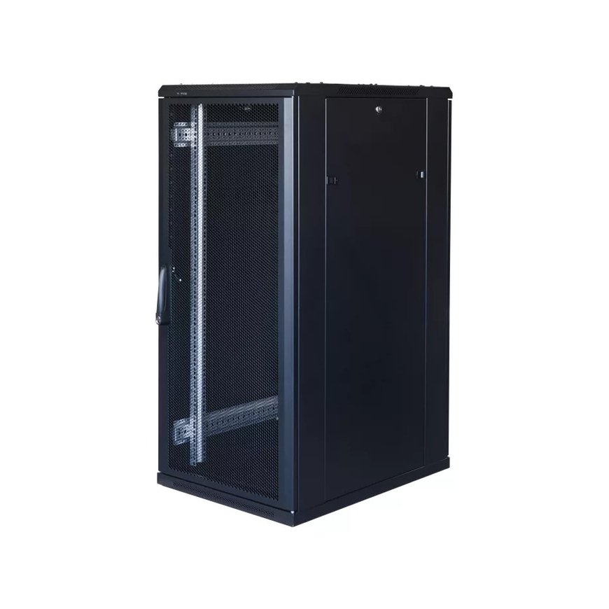 19" Switching cabinet TOTEN, System G, 27U, 600x800, perforated door, up to 800kg, black/ G3.6827.9801 / 19-G6827PP