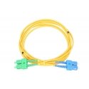 Extralink Patchcord SC/UPC-SC/APC PVC, Single mode, Duplex, G652D, 3mm, 2m Extralink Patchcord SC/UPC-SC/APC PVC, Single mode, Duplex, G652D, 3mm, 2m