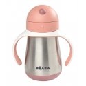 BEABA Stainless Steel Straw Cup feeding bottle 250 ml Pink BEABA Stainless Steel Straw Cup feeding bottle 250 ml Pink