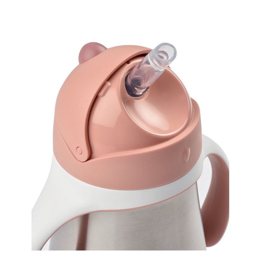 BEABA Stainless Steel Straw Cup maitinimo buteliukas 250 ml Rožinė – 3