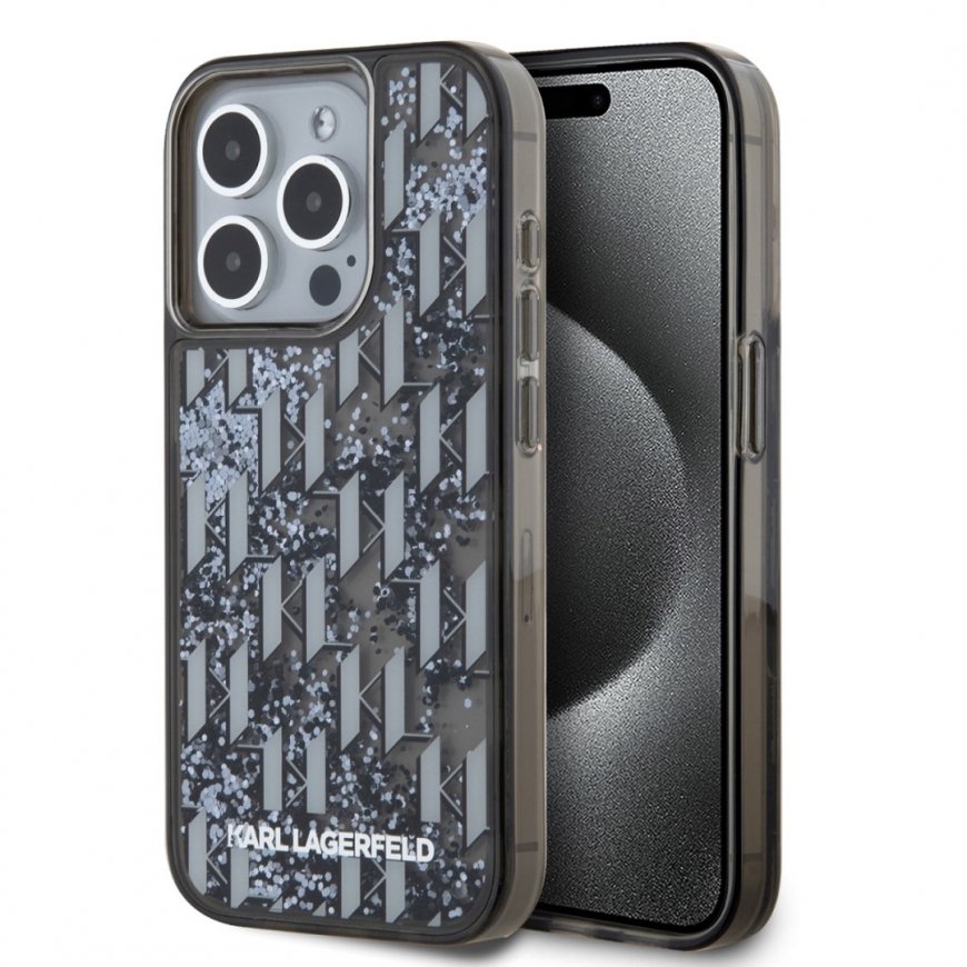 Karl Lagerfeld Liquid Glitter Monogram Gradient Case for iPhone – 2