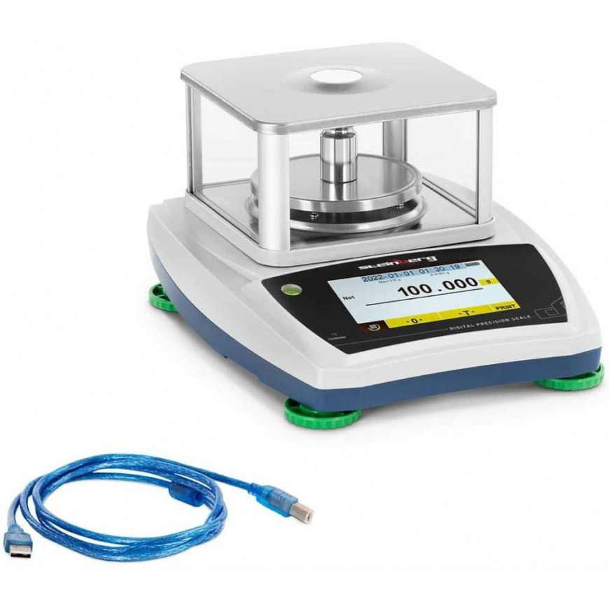 Kitchen scale Steinberg Systems Laboratory analysis scale with glass lid and LCD touch panel 300g / 0.001g – 2