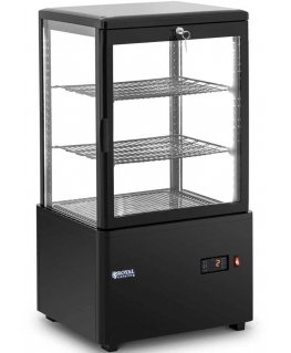 Refrigerator Royal Catering Witryna chłodnicza ekposycyjna przeszklona 3 poziomy 58 l - black