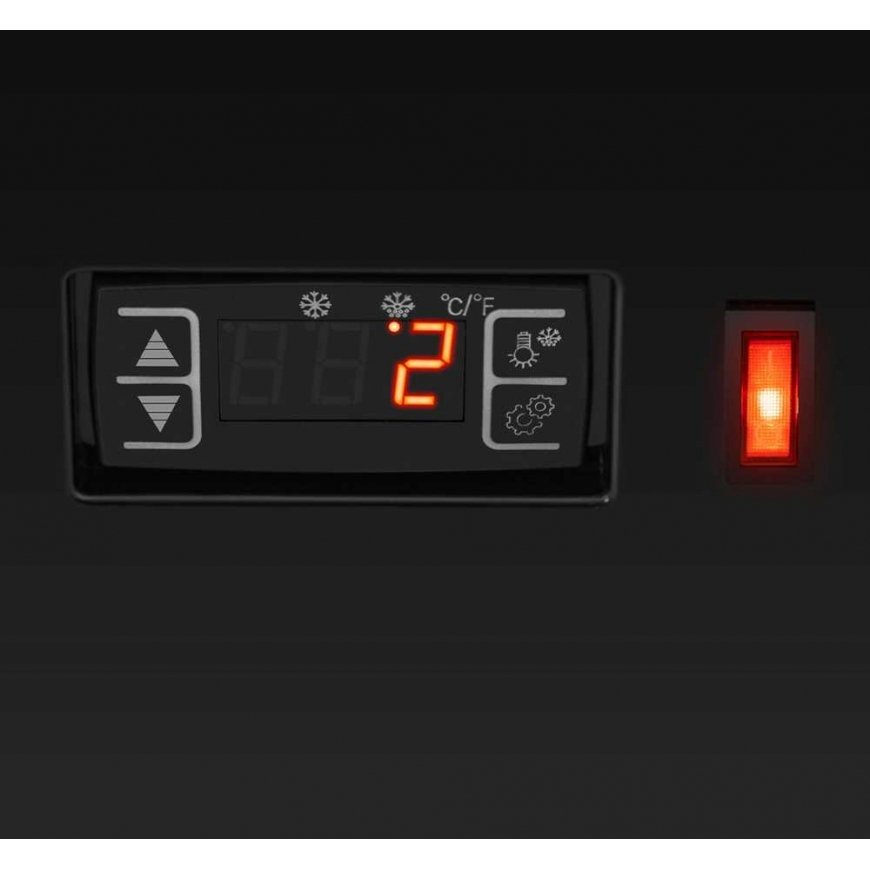 Refrigerator Royal Catering Witryna chłodnicza ekposycyjna przeszklona 3 poziomy 58 l - black – 2