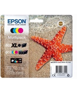 Epson 603 XL rašalo kasetė 1 vnt Originalus Didelė (XL) išeiga Juoda, Žydras, Rausvai raudona, Geltona
