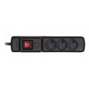 Surge protector Activejet (3 x UTE 10 A 1.5m black) Surge protector Activejet (3 x UTE 10 A 1.5m black)