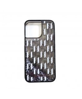 Karl Lagerfeld Liquid Glitter Monogram Gradient Case for iPhone
