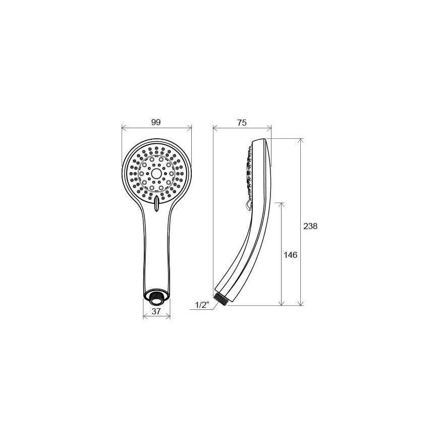 Shower head Ravak 952.00, 5 functions – 3