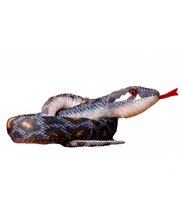 Lean Toys Plush Gray Snake Mascot 210 cm