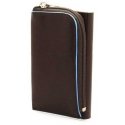 Piquadro, Blue Square, Leather, Card Holder, Square Sliding System with Zipped Coin Pocket, PP5359B2R-MO, Mahogany, For Men Piquadro, Blue Square, Leather, Card Holder, Square Sliding System with Zipped Coin Pocket, PP5359B2R-MO, Mahogany, For Men