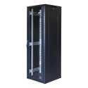 19" Switching cabinet TOTEN, System G, 37U, 600x600, glass door, rear perforated door, up to 800kg, black / G6.6637.9801 / 19-G6