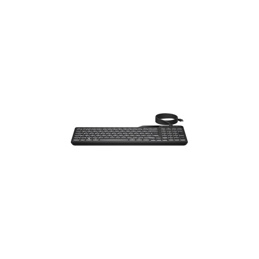 HP 405 with illumination USB-C with cable 24/7 Keyboard, Spill Resistant, Sanitizable, Programmable, Adjustable Tilt and LED bri