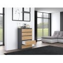 Topeshop M5 ANTRACYT/ARTISAN komoda