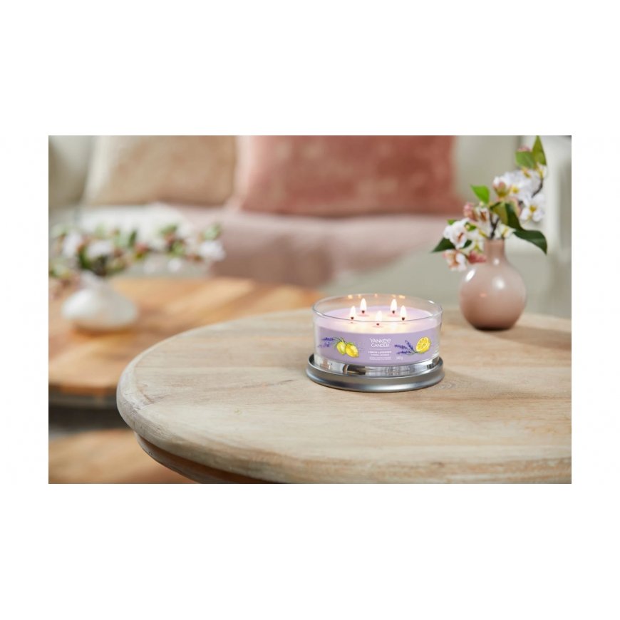 Yankee Candle Signature vaško žvakė Cilindras Lavanda, Citrina Violetinė 1 vnt – 3