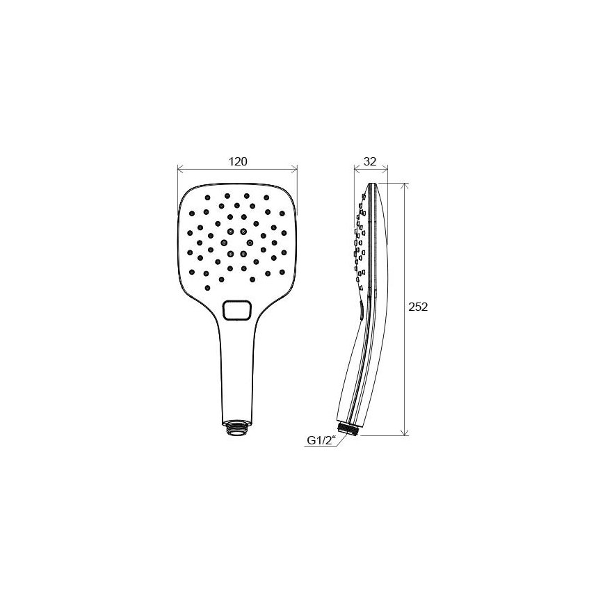 Shower head Ravak Air, 3 functions (white, 120 mm) 958.10 – 4
