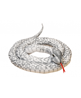 Lean Toys Plush Gray Snake Mascot 110 cm