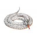 Lean Toys Plush Gray Snake Mascot 110 cm