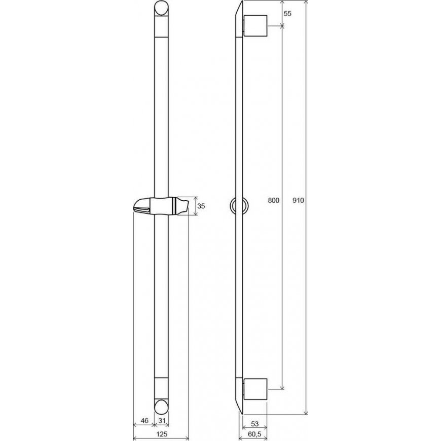 Ravak shower stand with holder, 973.00, 90 cm – 3