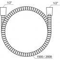 Ravak metal shower hose with protective layer, 915.00 150 cm Ravak metal shower hose with protective layer, 915.00 150 cm