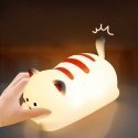 Media-Tech POKKY Happy Kitty - Silicone, multicolored night lamp with rechargeable battery. Control by tapping or with the remot
