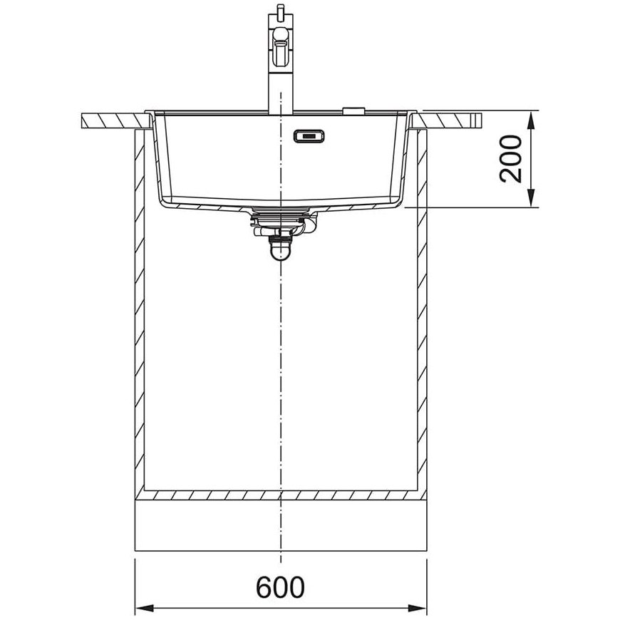 Granite sink Franke Maris, MRG 610-52 A, Cashmere, manual valve – 3