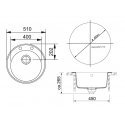 Granite sink Franke Ronda, ROG 610-41, plug valve, brownish yellow Granite sink Franke Ronda, ROG 610-41, plug valve, brownish yellow