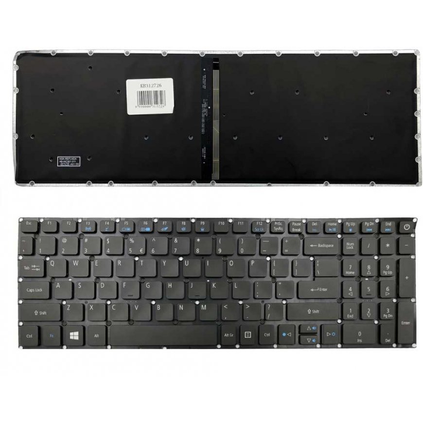 Klaviatūra Acer: Aspire E5-573, E5-573TG (su apšvietimu)