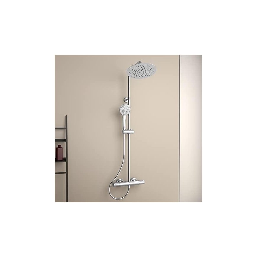 Stacionari dušo sistema Ideal Standard Ceratherm T50, su Ø250 galva ir rankiniu dušu, chrom