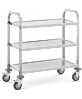 Royal Catering Cart kelnerski cateringowy do serwowania 3 półki 69 x 34 cm do 81 kg