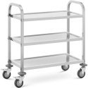 Royal Catering Vežimėlis kelnerski cateringowy do serwowania 3 półki 69 x 34 cm do 81 kg Royal Catering Vežimėlis kelnerski cateringowy do serwowania 3 półki 69 x 34 cm do 81 kg