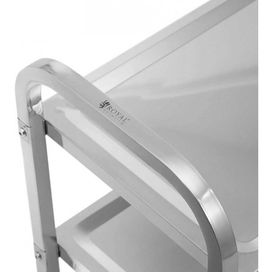 Royal Catering Vežimėlis kelnerski cateringowy do serwowania 3 półki 69 x 34 cm do 81 kg – 3