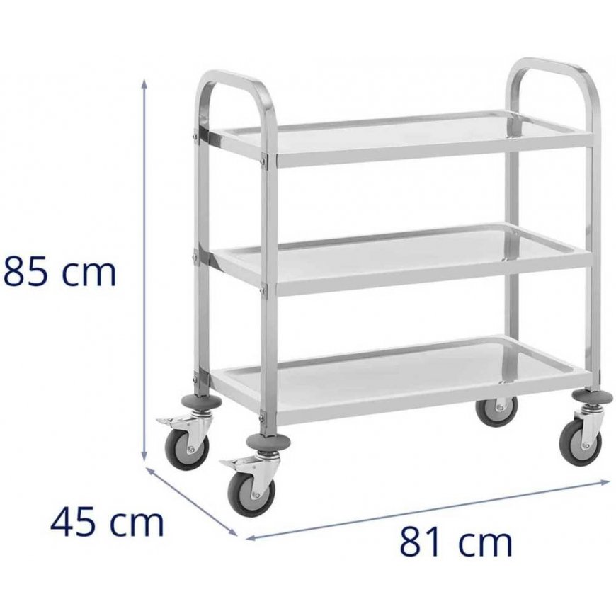 Royal Catering Cart kelnerski cateringowy do serwowania 3 półki 69 x 34 cm do 81 kg – 5