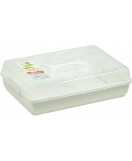 Pojemnik prostokątny na ciasto Dolce 44 x 30 cm white DOMOTTI