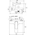 Wall mixer Ravak Flat, bath/shower FL 022.00/150 chrome Wall mixer Ravak Flat, bath/shower FL 022.00/150 chrome