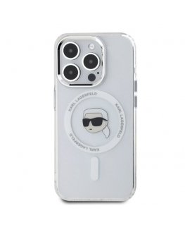 Karl Lagerfeld IML Karl Head Metal Frame MagSafe Case for iPhone