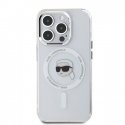 Karl Lagerfeld IML Karl Head Metal Frame MagSafe Case for iPhone