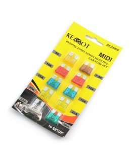 MINI Car Fuses, set of 10 pcs. (5A,7,5A,10A,15A,20A,25A,30A)
