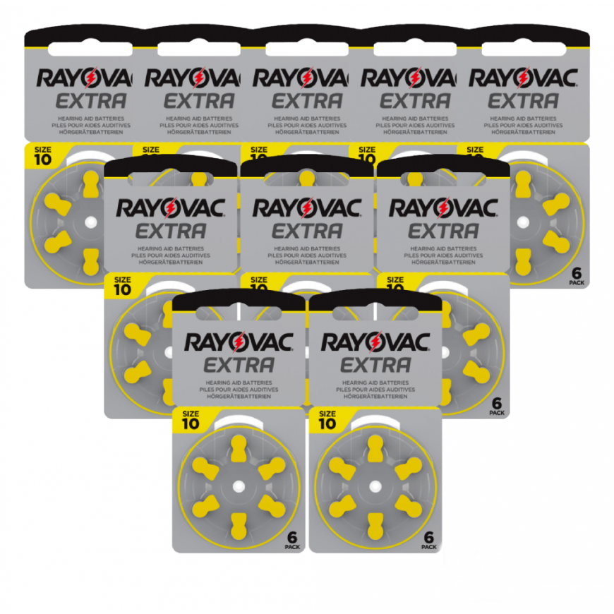 Rayovac Extra Advanced 10 batteries for hearing aids 60 pcs.