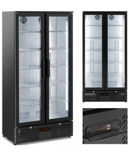Royal Catering Refrigerator chłodziarka barowa na napoje 2-drzwiowa przeszklona 458 l 295 W
