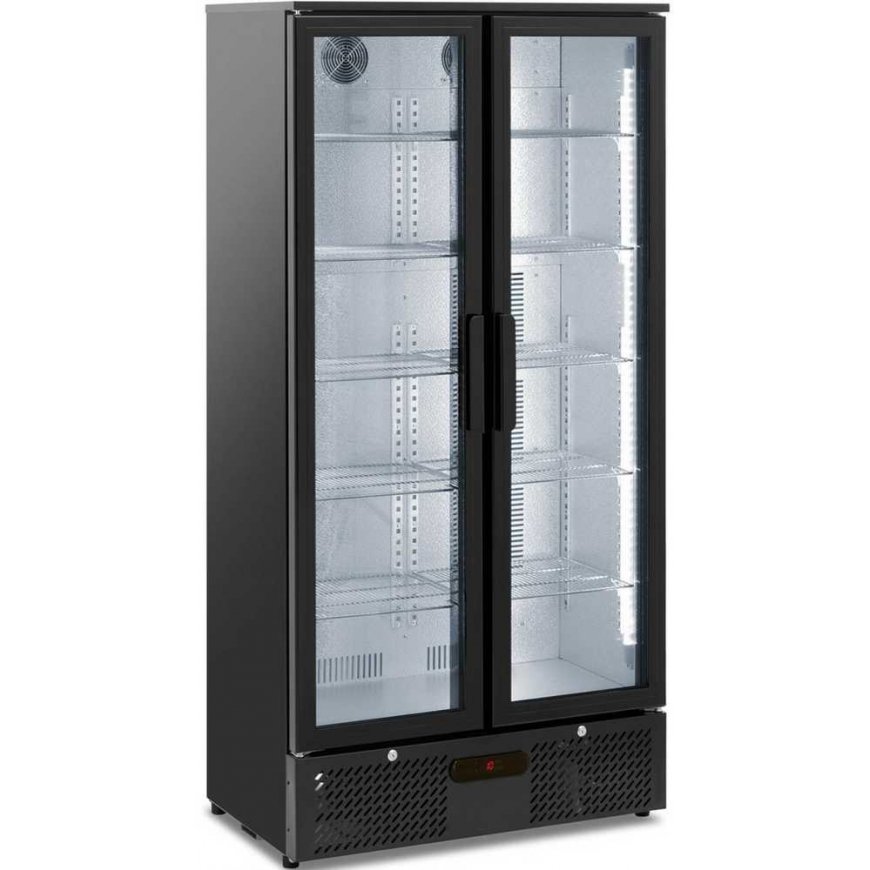 Royal Catering Refrigerator chłodziarka barowa na napoje 2-drzwiowa przeszklona 458 l 295 W – 2
