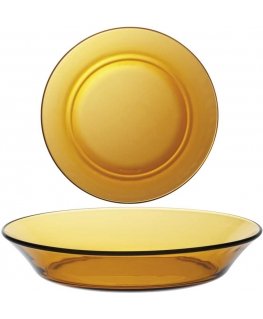 Talerz deep Duralex LYS AMBER orange 195 x 35 mm - set of 6 pcs.