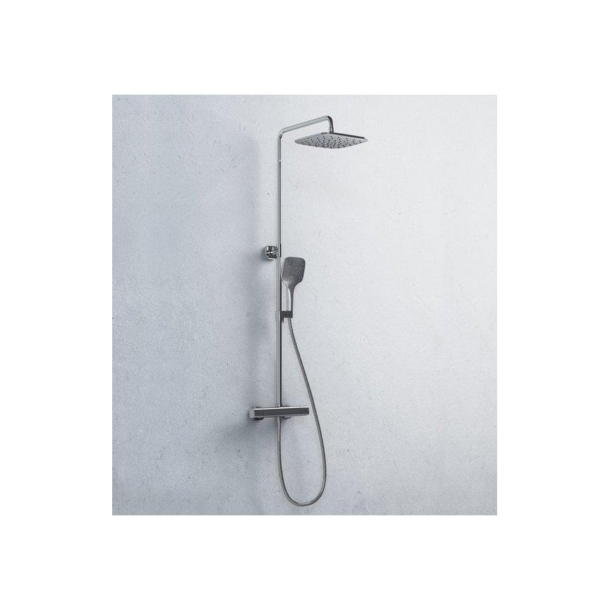 Stationary shower system Ravak 10° Free, TD F 091.00/ 150 with thermostatic faucet and shower set, chrome – 3
