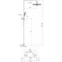 Stationary shower system Ravak 10° Free, TD F 091.00/ 150 with thermostatic faucet and shower set, chrome Stationary shower system Ravak 10° Free, TD F 091.00/ 150 with thermostatic faucet and shower set, chrome