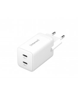 Intenso POWER ADAPTER 2XUSB-C GAN/7804012 Universāls Balts AC Ātrā uzlāde Iekštelpas