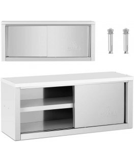 Royal Catering Food wall cabinet with sliding doors STEEL 130 kg 120 x 40 x 50 cm