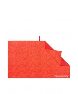 Travel towel Lifeventure Soft Fiber Recycled Geometric Coral - Giant