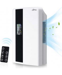 Dehumidifier Media-Tech AIR-DRY PRO - Large air dehumidifier / moisture absorber with UV lamp, display, timer and remote control