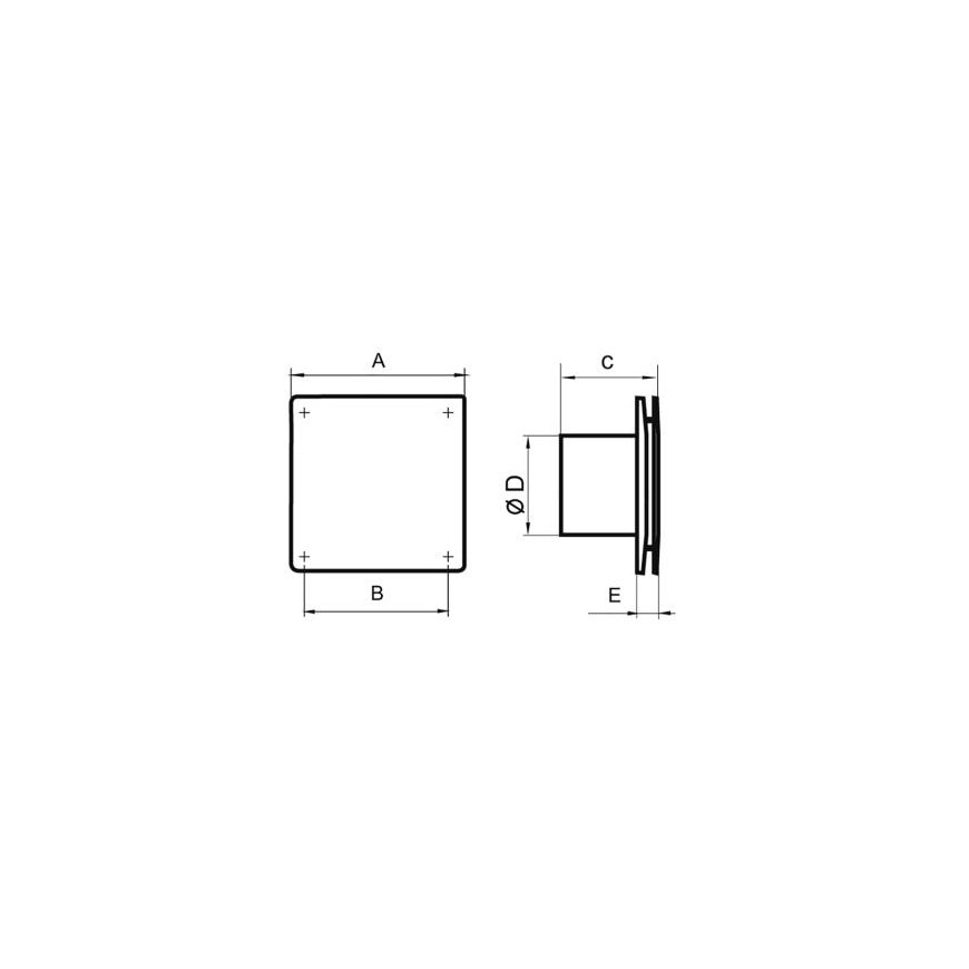 Pull-out bathroom fan Tecnosystemi, Even-T with timer – 2
